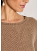 MADELEINE Luxuriöser Wollpullover mit Jacquard-Muster in tabakbraun / melange