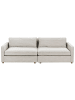 Beliani 3-Sitzer Sofa VINSTRA in Grau/Heller Holzfarbton - (W) 250 x (H) 80 x (L) 125 cm