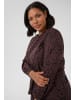 KAFFE curve Bluse langarm KCbella Regular fit in Fudge/Black Flower Print