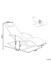 Beliani Gartenliege CARANO II in Grau/Schwarz - (W) 60 x (H) 90 x (L) 155 cm