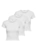 ONLY T-Shirt 3er Pack in Weiß