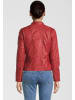 H.I.S Lederjacke mit Label-Detail in RED