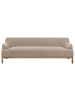Beliani 3-Sitzer Sofa SOSJO in Beige/Braun - (W) 219 x (H) 74 x (L) 83 cm