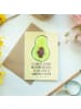 Mr. & Mrs. Panda neujahrskarte Avocado Kern mit Spruch in Gelb Pastell