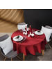 REDBEST Jacquard, Baumwollmischung Tischdecke Snowflake in rot