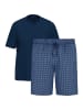 Ammann Schlafanzug Night & Home Cotton in Blau