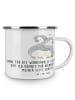 Mr. & Mrs. Panda Camping Emaille Tasse 7. Hochzeitstag Kupferhoc... in Transparent