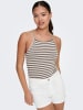 JACQUELINE de YONG Gestreiftes Tank Top 2-er Stück Ärmelloses Set JDYFRANSISKA in Hellbraun