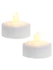 STAR Trading LED Teelicht ,Paulo', 2er-Set, mit Timer