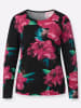 creation L Druck-Shirt in schwarz-malve-bedruckt