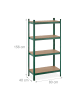 relaxdays Schwerlastregal in Grün - (B)80 x (H)156 x (T)40 cm