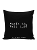 Mr. & Mrs. Panda Kissen 40x40 Musik an, Welt aus!... mit Spruch in Schwarz