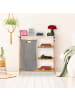 relaxdays 2tlg. Badregal Wäschekorb Set in Natur/Grau - (B)80 x  (H)80,5 x (T)33,5 cm