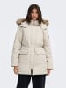 JDY Langer Parka in Silver Lining
