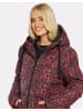 Threadbare Winterjacke THB Chrissy Printed Padded Coat in rot schwarz