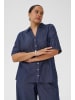 KAFFE curve Hemd halbarm KCJADA Regular fit in Dark Blue Chambray