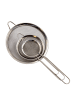 Intirilife 3x Küchensieb Seiher aus Edelstahl feinmaschig 8 / 12 / 18 cm in Silber