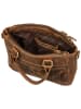 Greenburry Handtasche Vintage Umhängetasche 3Zips in Sattelbraun
