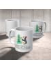 Mr. & Mrs. Panda Kaffeetasse Pinguin Weihnachtsbaum mit Spruch in Weiß