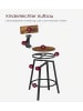 VASAGLE Bartisch in Vintagebraun-Schwarz - (B)60 x (H)90 x (T)60 cm