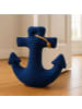 relaxdays Türstopper "Anker" in Dunkelblau - (B)42 x (H)38 x (T)28 cm