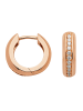Adeliás 925 Silber Ohrringe / Creolen mit Zirkonia Ø 14,3 mm in rose