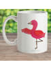 Mr. & Mrs. Panda Campingbecher Flamingo Yoga ohne Spruch in Weiß