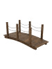 relaxdays Gartenbrücke in Braun - (B)150 x (H)55 x (T)67 cm