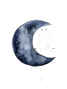 A.S. Création Leinwandbild Canvas Blue Crescent  Weiss