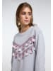 IZIA Damen Sweatshirt in Grau Melange