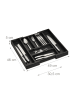 relaxdays Besteckkasten in Schwarz - (B)30,5 x (H)5 x (T)46 cm