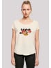 F4NT4STIC Long Cut T-Shirt YES Ra Logo in Whitesand