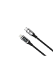 FOREVER Forever Ladekabel USB-C LCD 1 m 27W kompatibel mit iPhone Schwarz in Transparent