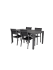 ebuy24 Gartenset Marbella Schwarz 100 x 160 cm