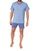 NORMANN Kurzarm Schlafanzug Shorty Pyjama print - 86275 in hellblau