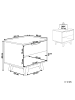 Beliani Nachttisch SPENCER in Braun/Weiß - (W) 50 x (H) 46 x (L) 40 cm