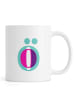 Juniqe Tasse "Magenta/Mint Ö" in Blau & Gelb