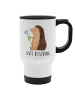 Mr. & Mrs. Panda Kaffee-Thermobecher Igel Blumen mit Spruch in Weiß