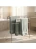 relaxdays Handtuchständer in Silber - (B)78 x (H)81,5 x (T)29,5 cm