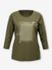 Sieh an! 3/4-Arm-Shirt in oliv-schilf