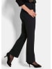 GOLDNER Jerseyhose Businesshose CARLA mit ausgestelltem Bein in schwarz