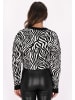 faina Damen Pullover in Schwarz Wollweiss