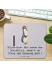 Mr. & Mrs. Panda Mauspad Elektriker Durchblick mit Spruch in Grau Pastell
