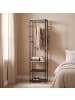 relaxdays Garderobenständer in Schwarz/ Grau - (B)40 x (H)181 x (T)28 cm