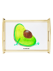 Mr. & Mrs. Panda Sofatablett Avocado Schwangerschaft ohne Spruch in Weiß