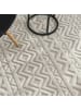 KADIMA DESIGN Teppich Kurzflor Struktur Wohnzimmer in Creme