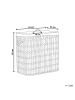 Beliani Wäschekorb ARRAIAS in Grau/Weiß - (W) 52 x (H) 60 x (L) 32 cm