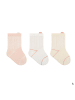 MUNADUNA 3er-Set Baby-Sommersocken mit kleinen Öhrchen in Rosa/Weiß
