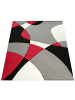 KADIMA DESIGN Teppich Kurzflor Abstrakt Wohnzimmer in Rot