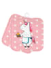 Mr. & Mrs. Panda Topflappen Einhorn Muffin ohne Spruch in Rot Pastell